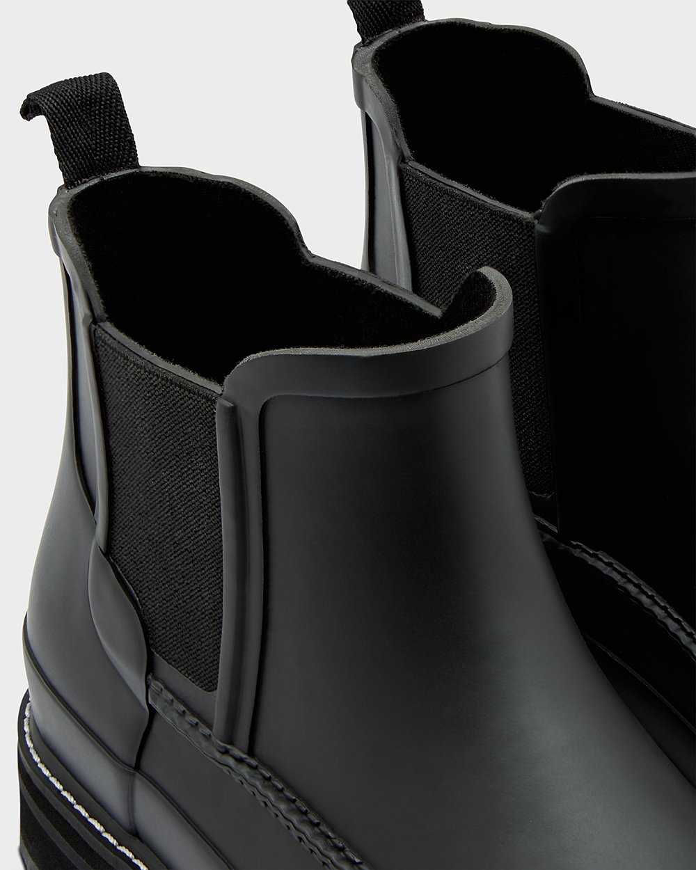 Botas Chelsea Hunter Homem Pretas - Refined Moc Toe - 19ADXWYGV